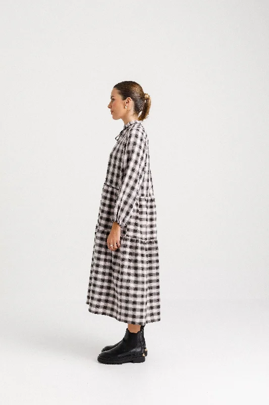 Paradise Dress - Soft Pink Check