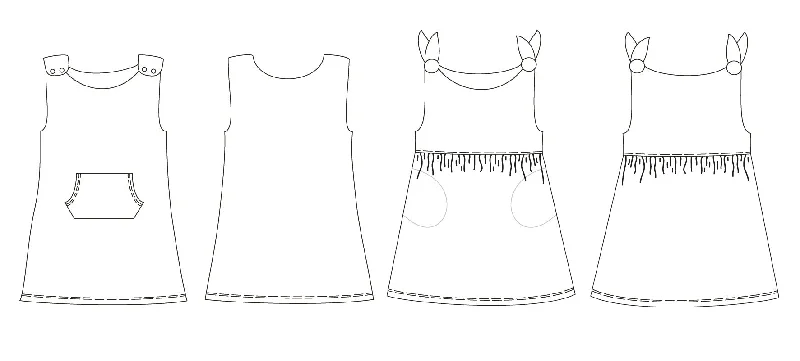 PDF Pattern - Over More Dress - Child | Waves & Wild