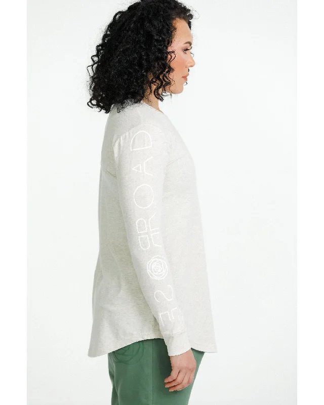 Rose Road Harper Long Sleeve - Sandstone Marle with Mirror Print on Sleeve