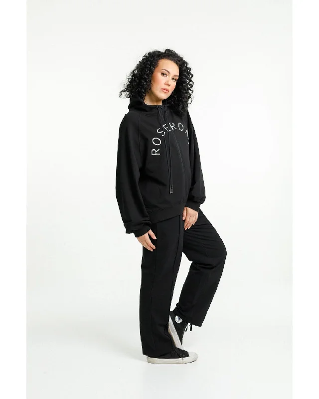 Rose Road Joseph Sweat - Black with Embroidered Arc