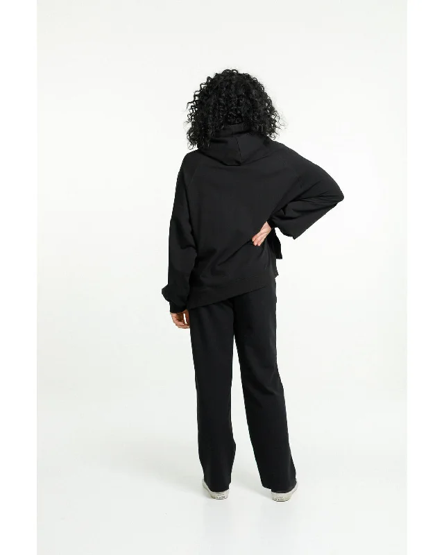 Rose Road Joseph Sweat - Black with Embroidered Arc