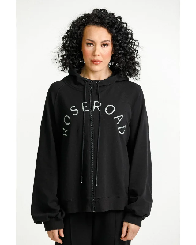 Rose Road Joseph Sweat - Black with Embroidered Arc