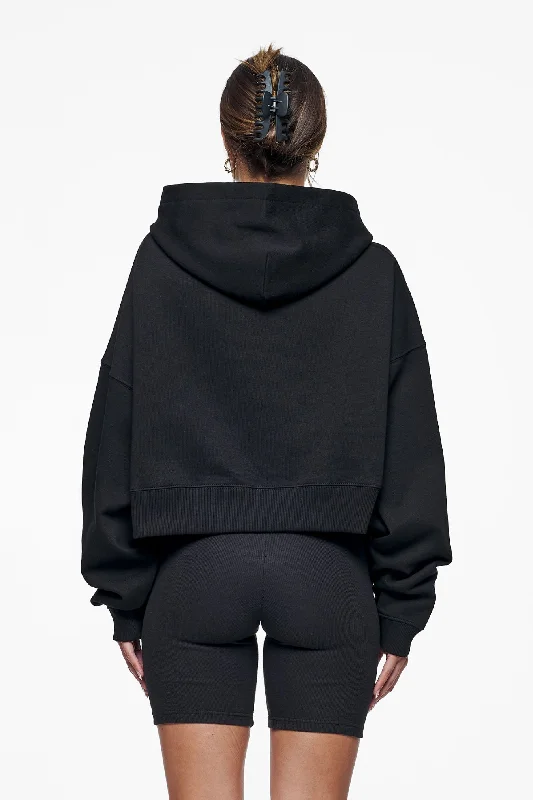 Salita Oversized Cropped Hoodie Black Gum