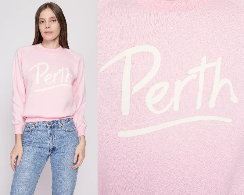 Small 80s Perth Australia Pink Tourist Sweatshirt