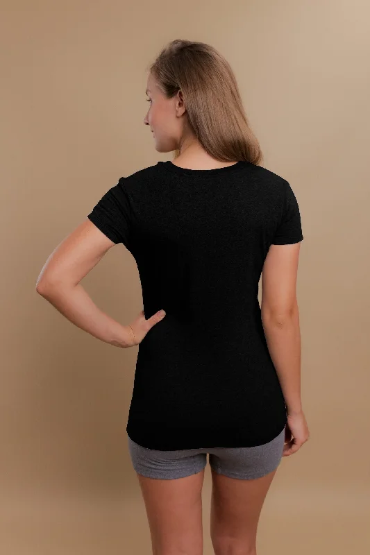 Women's Round Neck Cap Sleeve Shirt