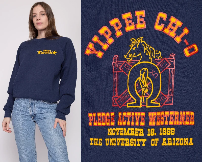 XL 80s Chi Omega ""Yippee Chi-O"" University Of Arizona Sorority Sweatshirt