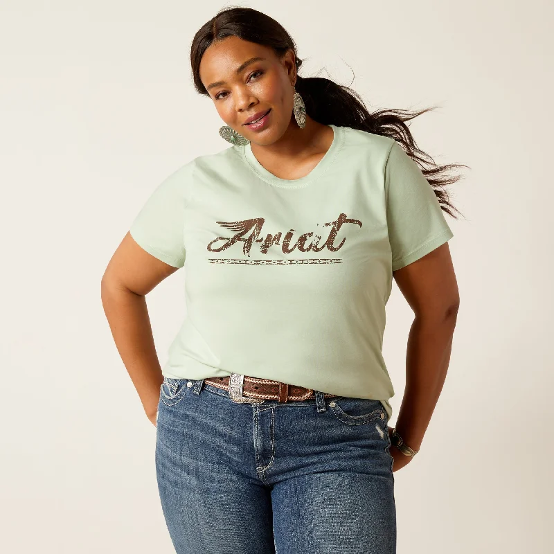 10045093 Ariat Women's Classic SS Tee Frosty Green