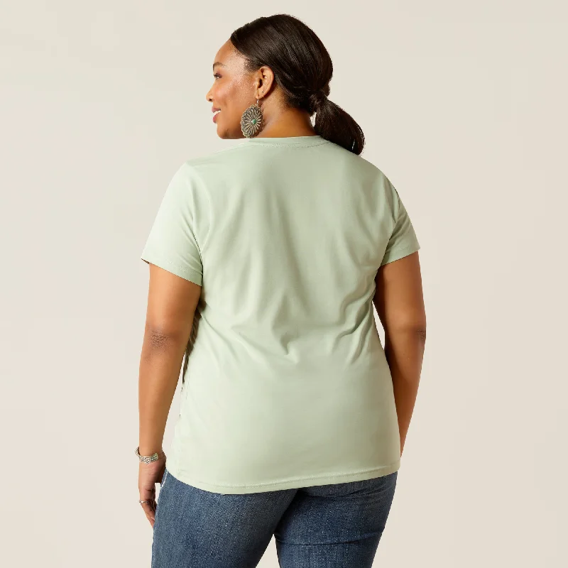 10045093 Ariat Women's Classic SS Tee Frosty Green