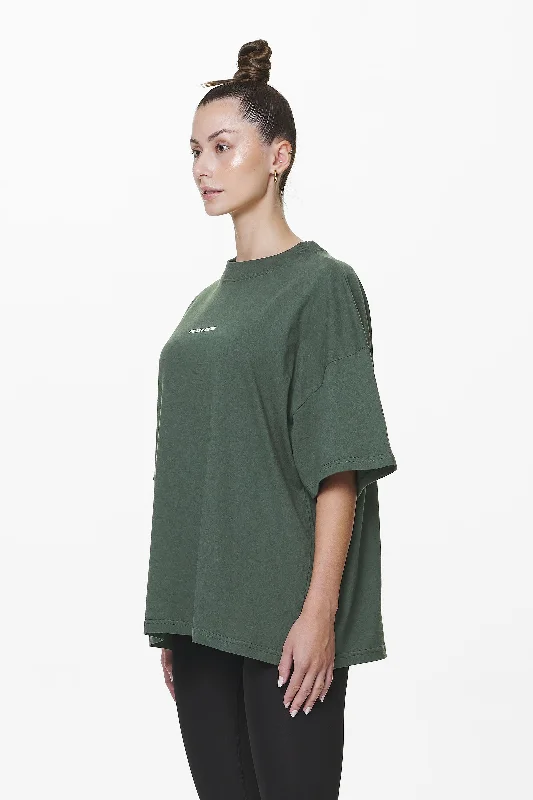 Arendal Logo Heavy Oversized Tee Washed Sage Green