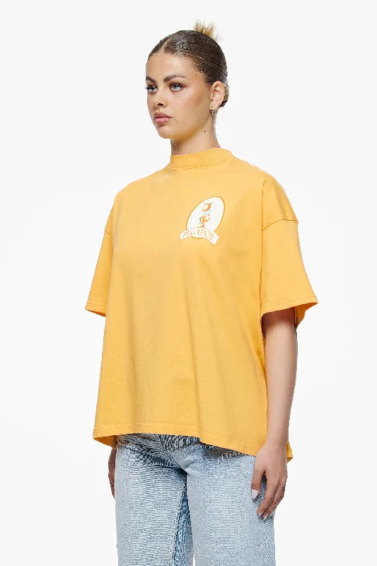 Brenda Heavy Oversized Tee Vintage Washed Golden Sun