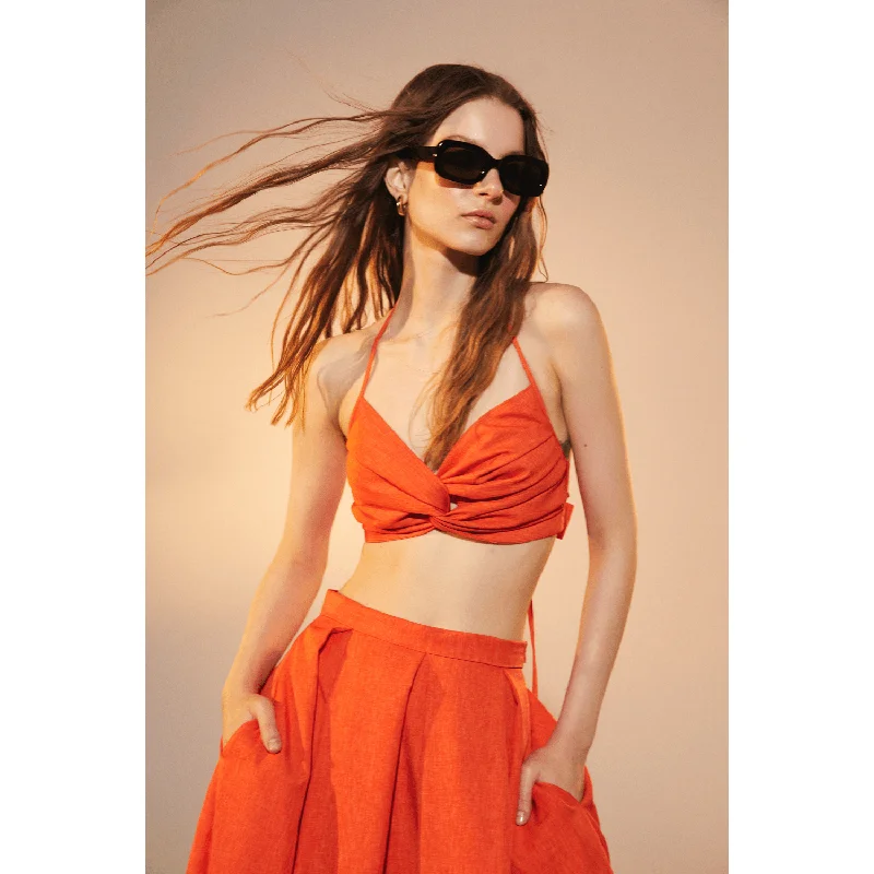 June Top in Spicy Orange