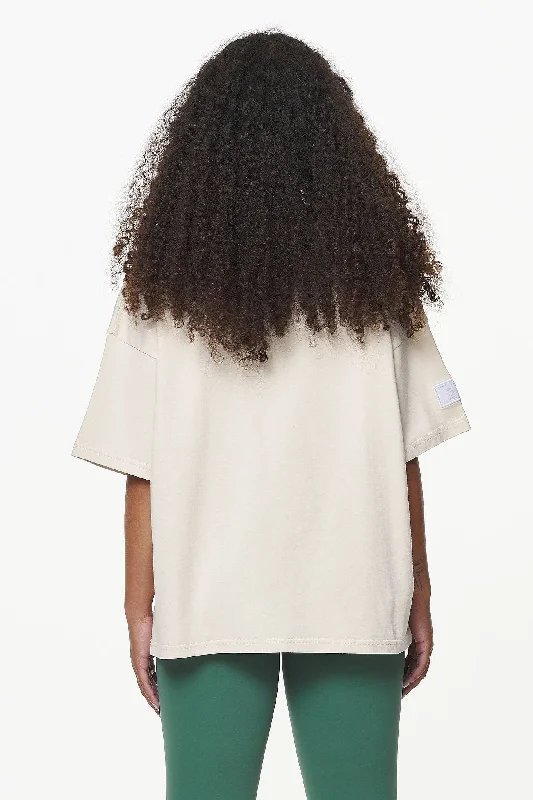 Keats Heavy Oversized Tee Vintage Washed Bone White