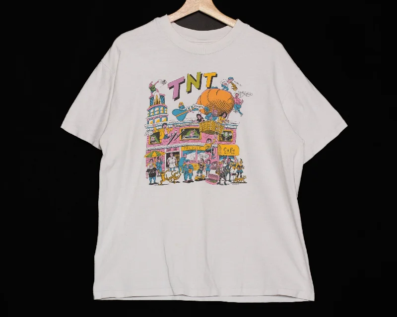 Large 90s TNT City Scene Comic Graphic Tee