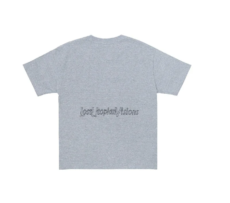 Lost Utopian Visions LUV Outline Logo SS Tee - Heather Grey