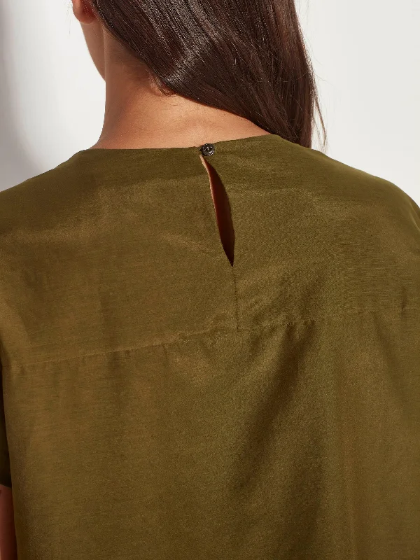 Mira Blouse (Cotton Silk) Caper