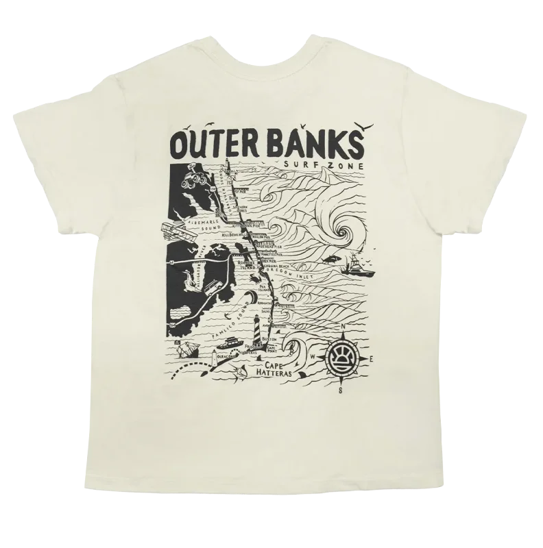 REAL Outer Banks Map Wmn's Classic Tee-Bone