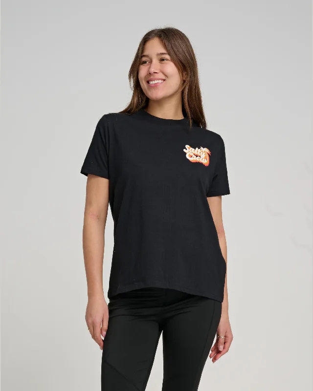 Salty Seventies Boyfriend Tee - Black