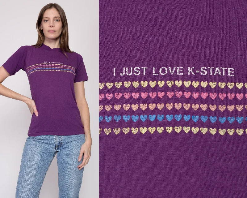 XS 70s ""I Just Love K-State"" Kansas State University T Shirt