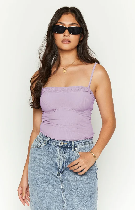 Felix Purple Mesh Cami Top