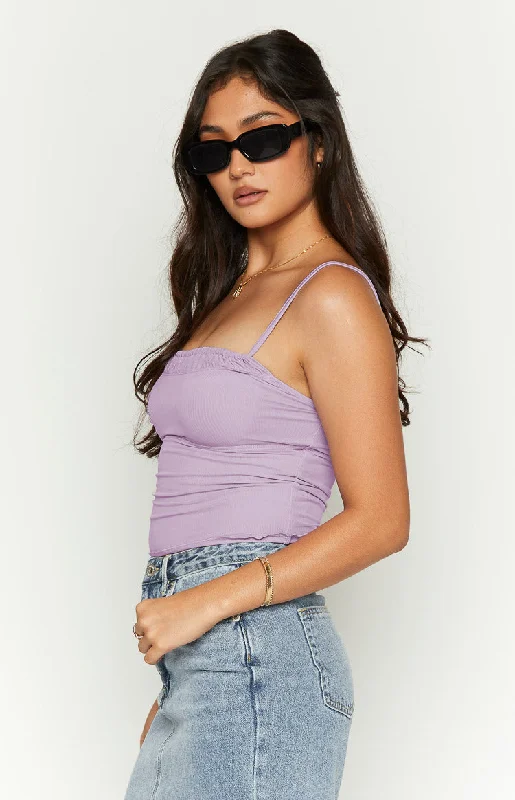 Felix Purple Mesh Cami Top