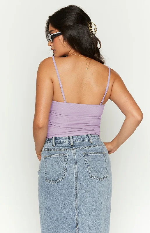 Felix Purple Mesh Cami Top