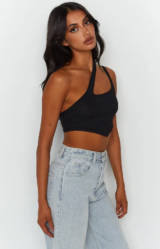 Florence Black One Shoulder Top