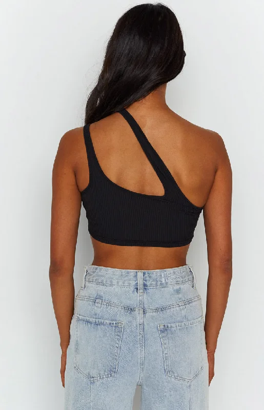 Florence Black One Shoulder Top