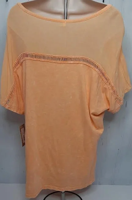 Jess & Jane M10-1350  Watercolor-Orange -Women's-Top