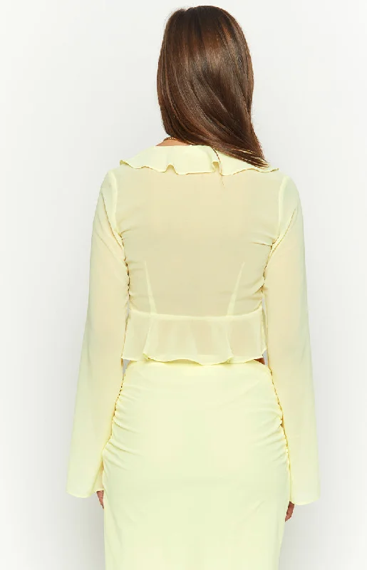 Kazan Yellow Frill Top