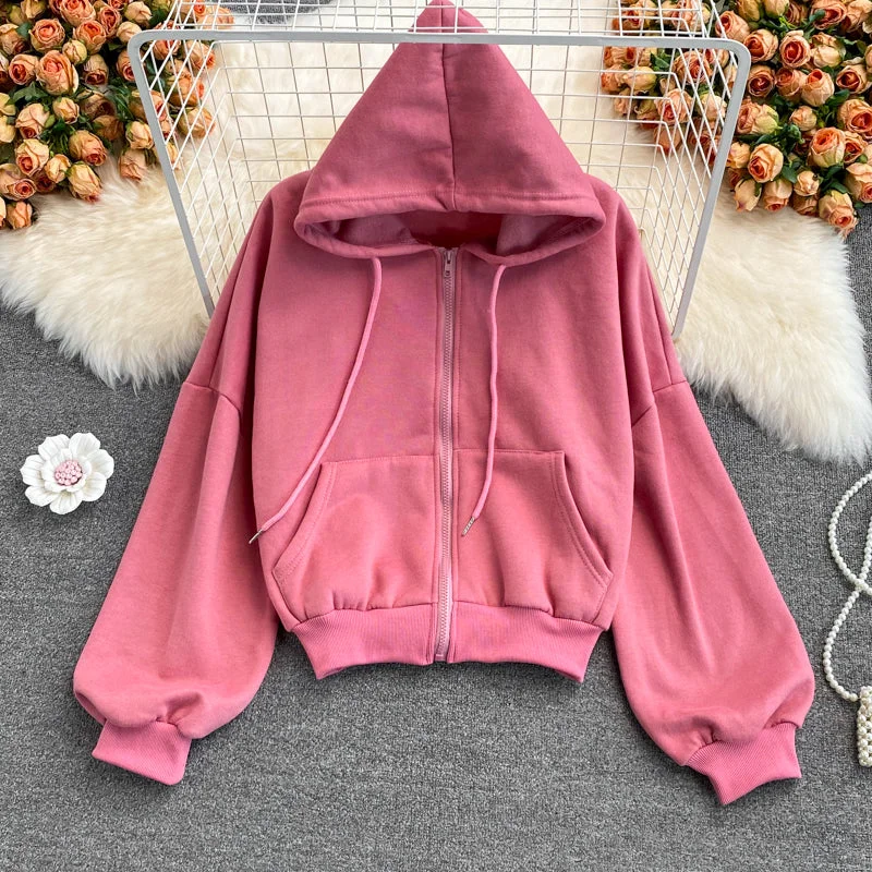 Simple long sleeve hoodie  256