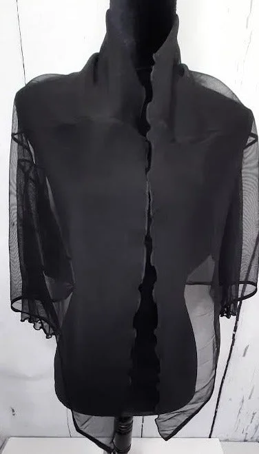 Bolero -Black-Slub-Women's-T-4020