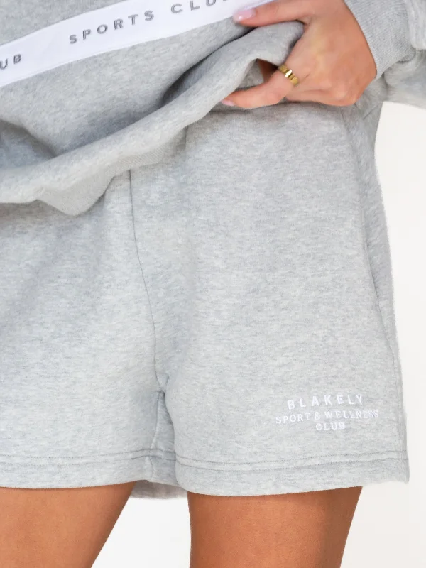 Serena Jogger Shorts - Marl Grey