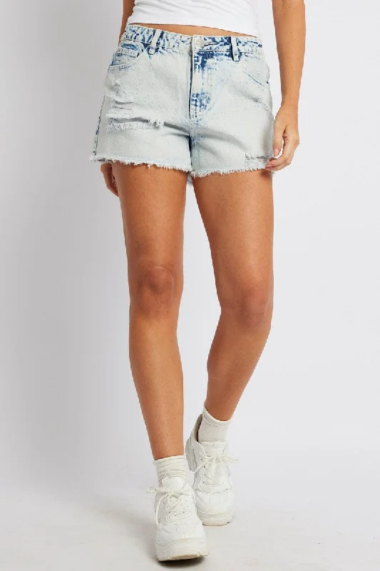 Denim Relaxed Short Low Rise