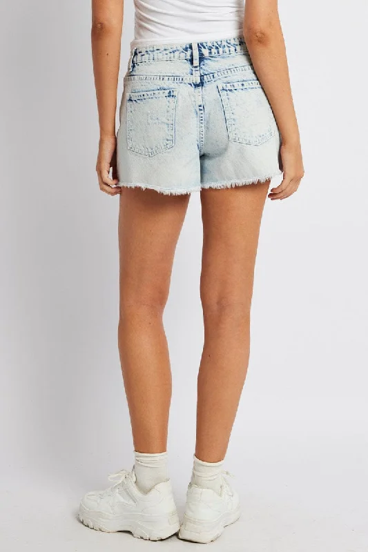 Denim Relaxed Short Low Rise