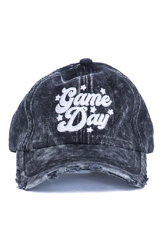 Gameday Star Black Acid Wash Cap FINAL SALE