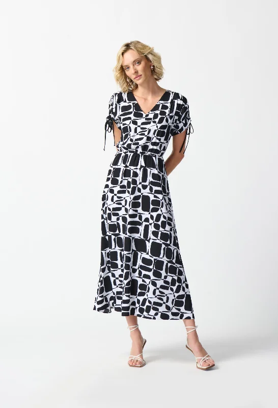 Abstract Print Maxi Dress