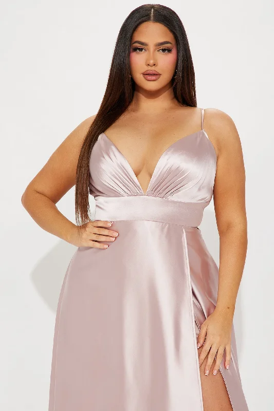 Ashlynn Satin Gown - Blush