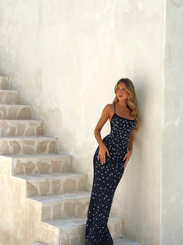 CIARAN MAXI DRESS BLACK SPARKLE