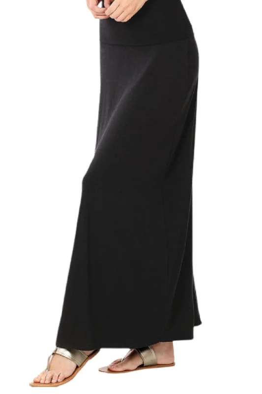 Premium Maxi Skirt Style 1343 in Black