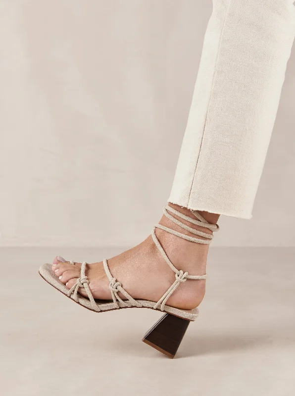 Goldie Cream Leather Sandals