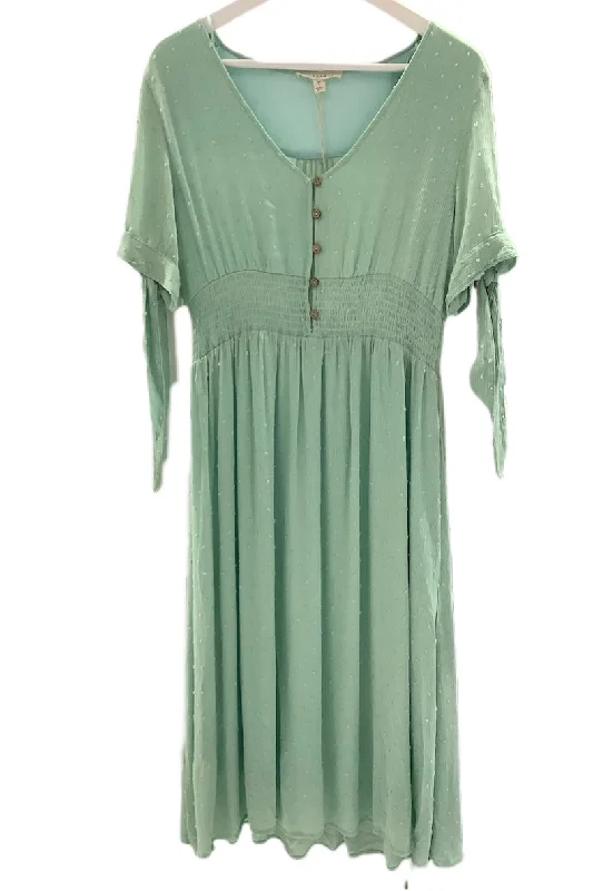 Smocked Waist Dress Style 1881 in Mint